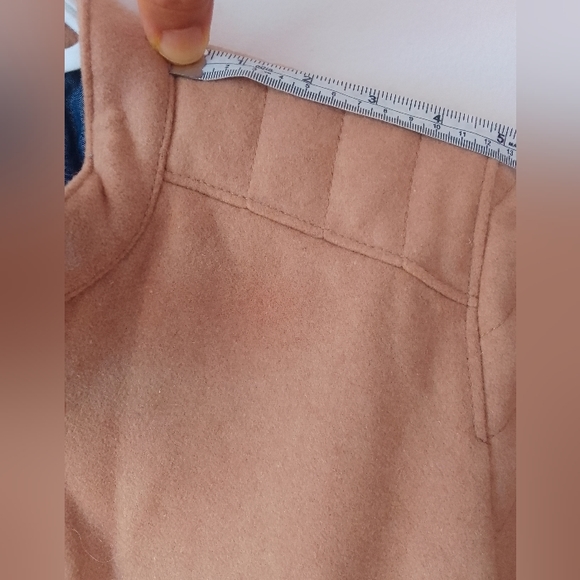 GAP Camel Wool Moto Jacket Crop Biker Jacket Womens Size M - Picture 5 of 8